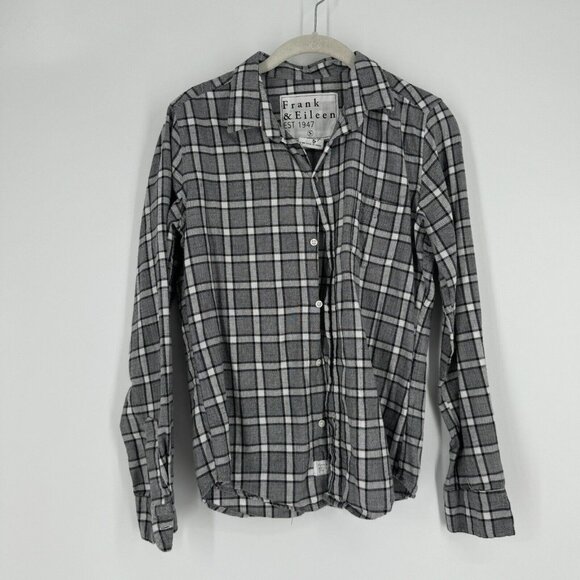 Frank & Eileen Shirt Women’s small S barry plaid  tunic top blouse office work - Picture 1 of 5